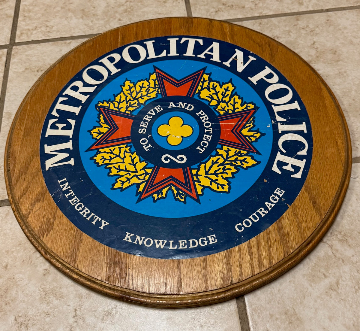 Police Academy Franchise - Prop Metropolitan Police Plaque